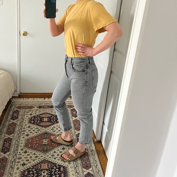 Riley High-Rise Straight Cropped Jeans Gray Size 27 (duplicate) - Picture 7 of 15